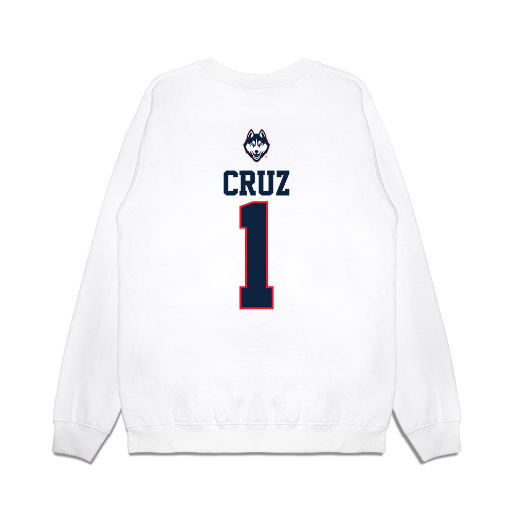 UConn - NCAA Softball : Bella Cruz - USA Premium Crewneck Sweatshirt-1
