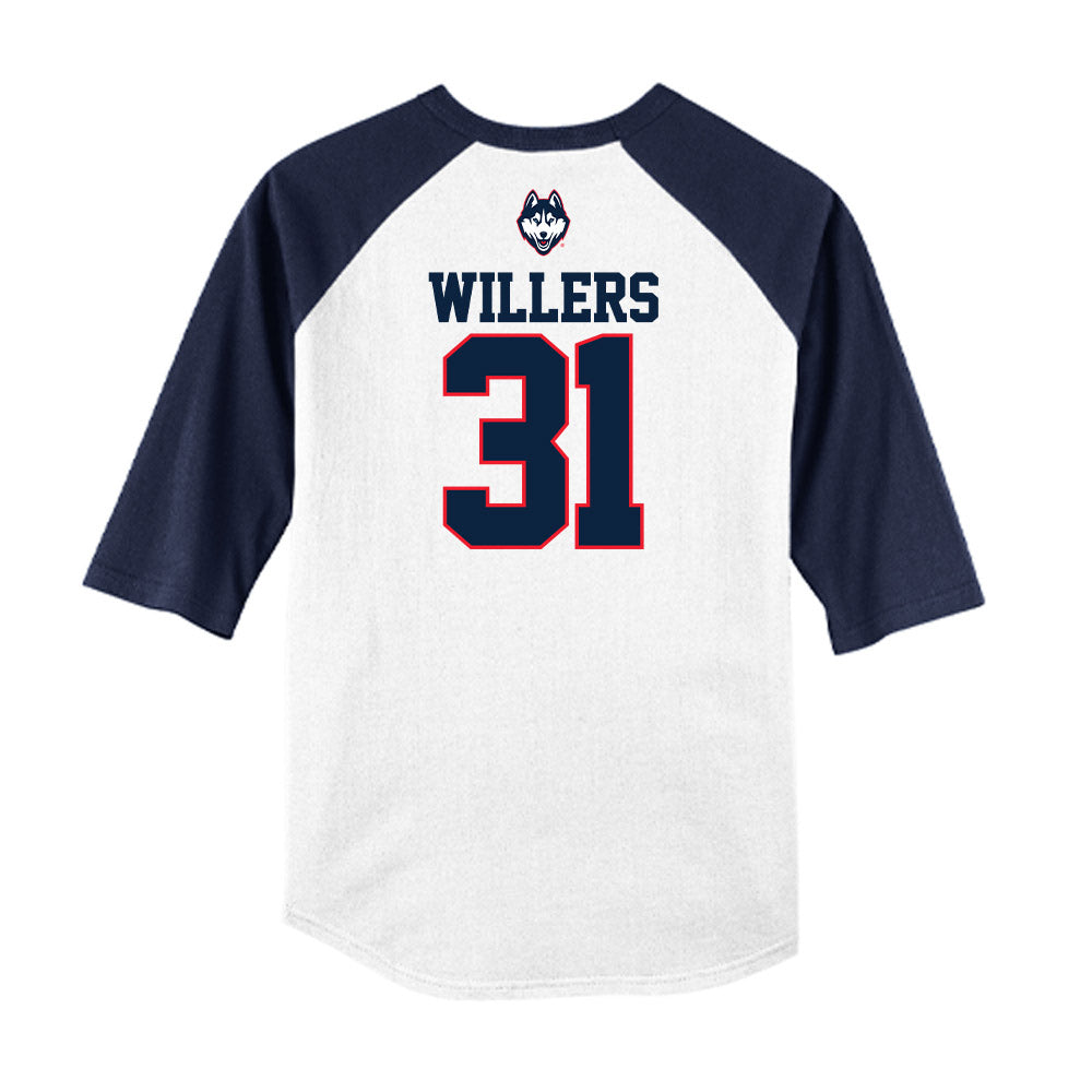 UConn - NCAA Softball : Emma Willers - USA Raglan Shirt-1