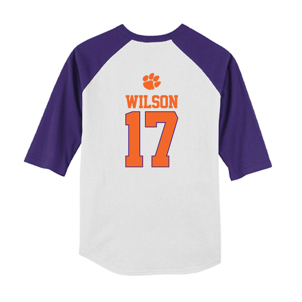 Clemson - NCAA Softball : Ava Wilson - USA Youth Raglan T-Shirt-1