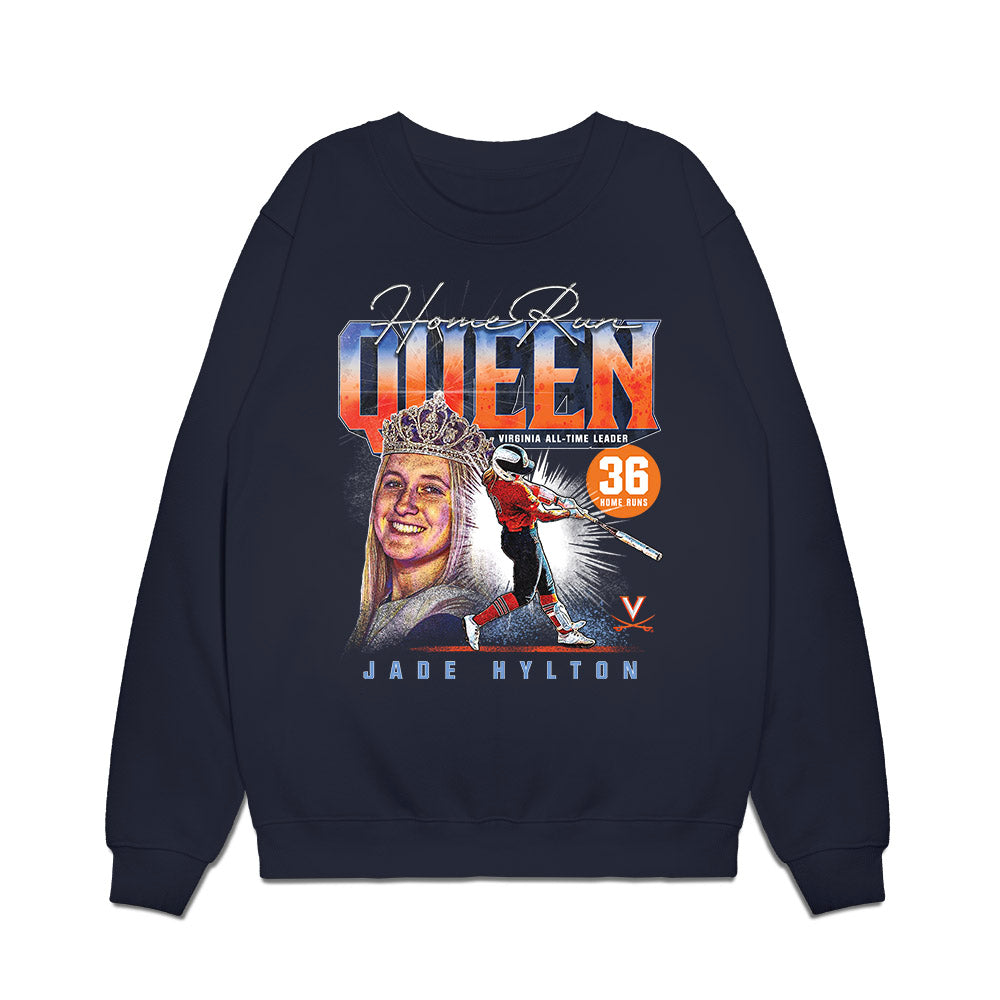 Virginia - NCAA Softball : Jade Hylton - Home Run Queen Collage Premium Crewneck Sweatshirt-0