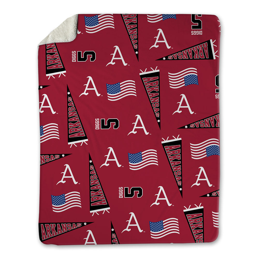 Arkansas - NCAA Baseball : Kendall Diggs - USA Blanket-0
