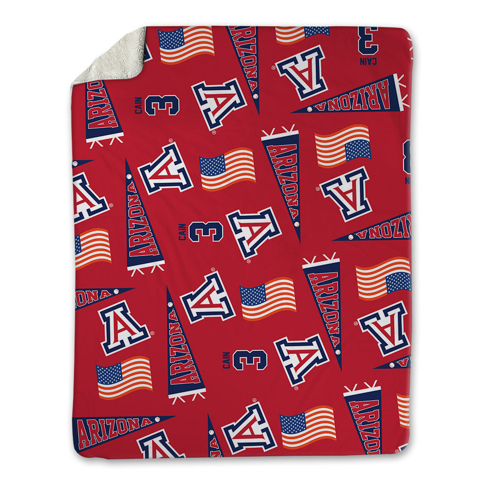 Arizona - NCAA Baseball : Andrew Cain - USA Blanket-0