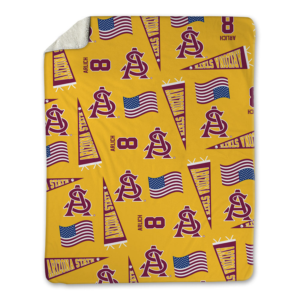 Arizona State - NCAA Baseball : Max Arlich - USA Blanket-0