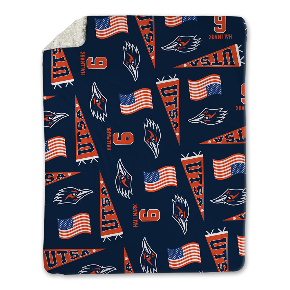 UTSA - NCAA Baseball : Christian Hallmark - USA Blanket-0