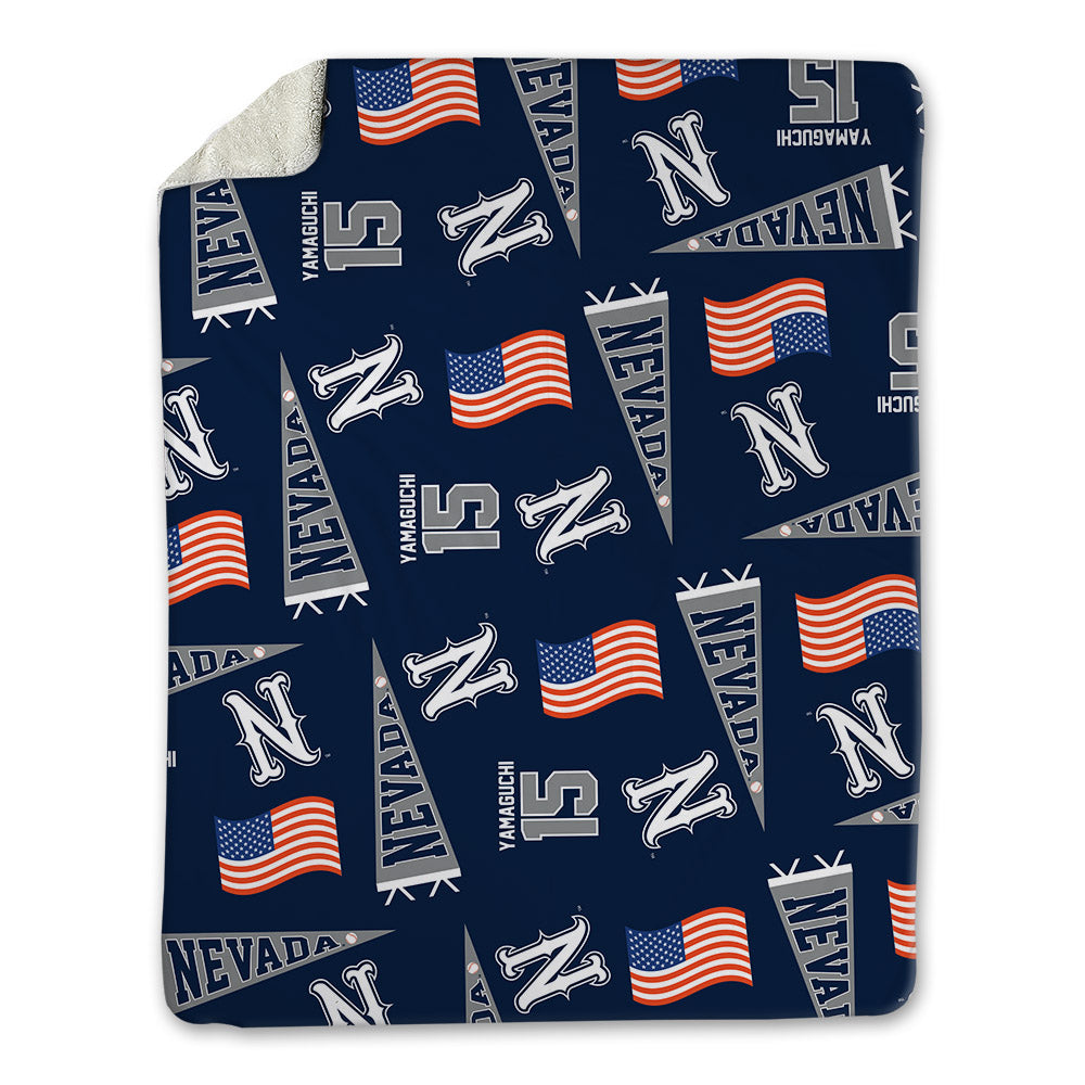 Nevada - NCAA Baseball : Sean Yamaguchi - USA Blanket-0