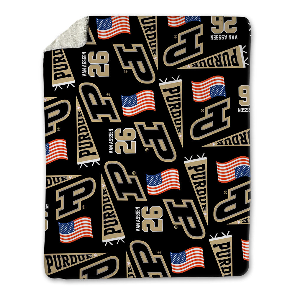 Purdue - NCAA Baseball : Cole Van Asssen - USA Blanket-0