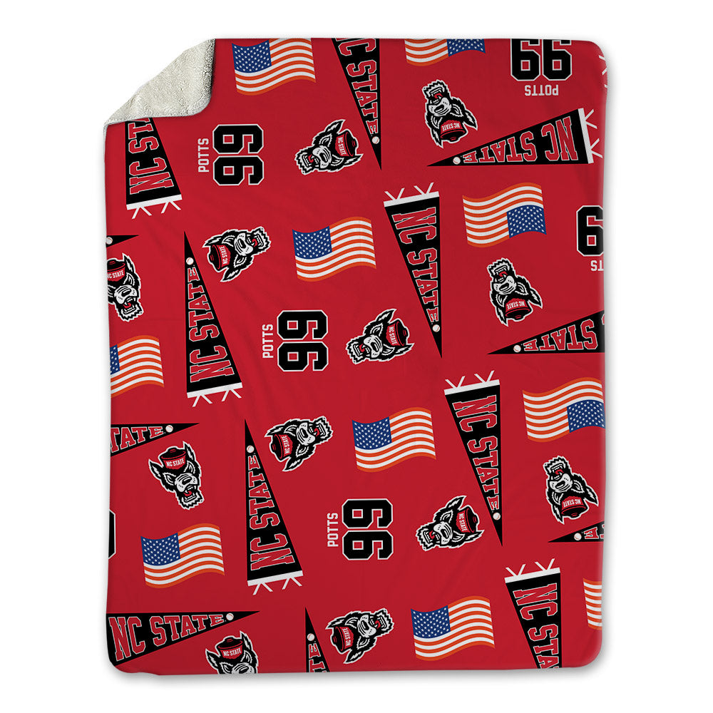 NC State - NCAA Baseball : Tristan Potts - USA Blanket-0