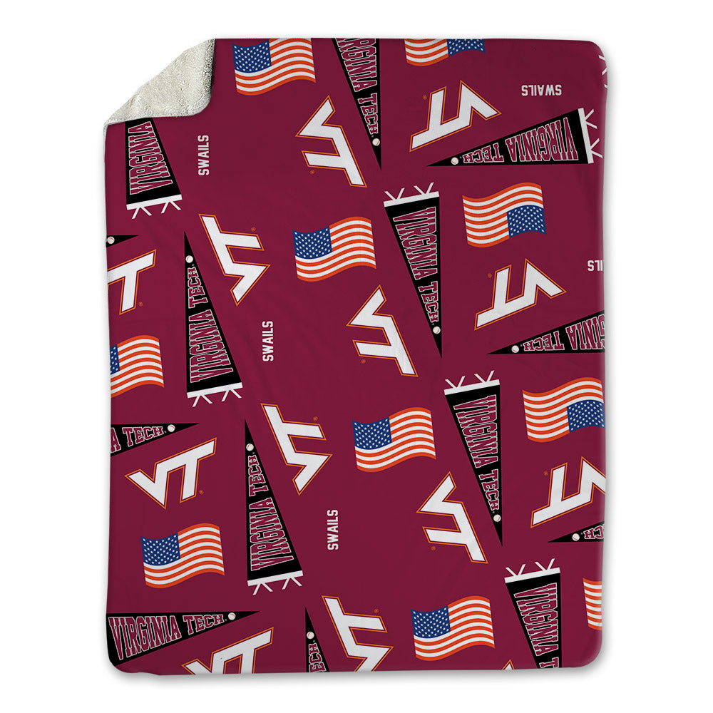 Virginia Tech - NCAA Baseball : Tucker Swails - USA Blanket-0