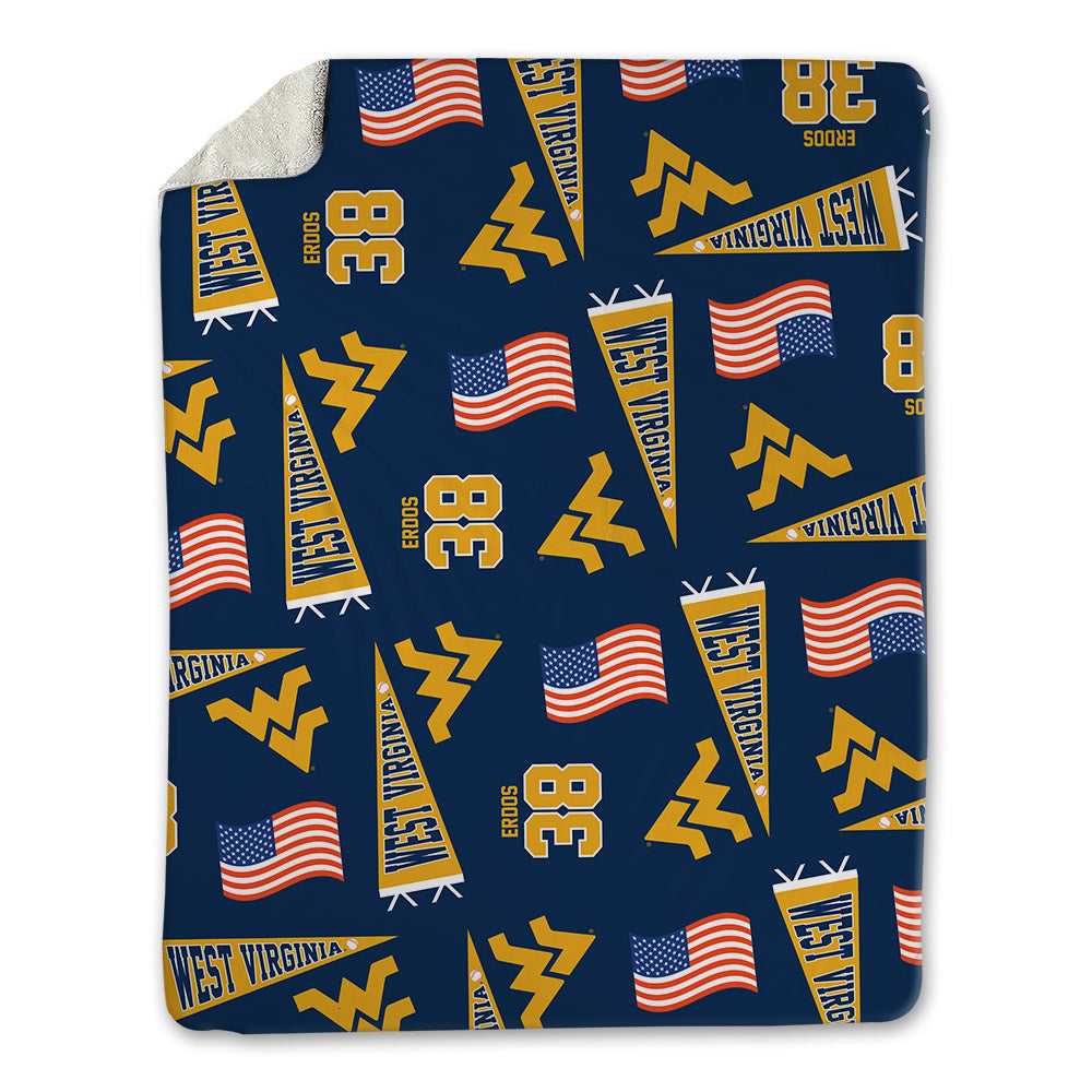 West Virginia - NCAA Baseball : Creed Erdos - USA Blanket-0