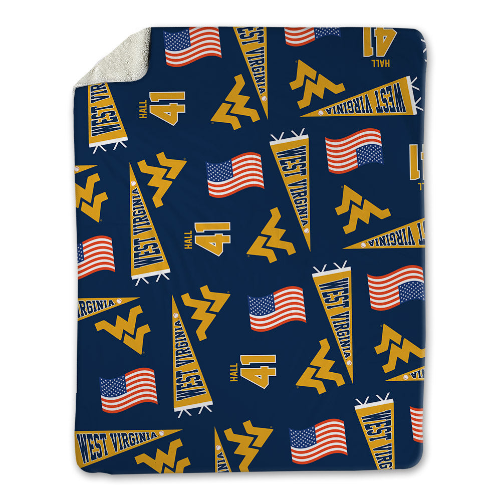 West Virginia - NCAA Baseball : Tyrus Hall - USA Blanket-0
