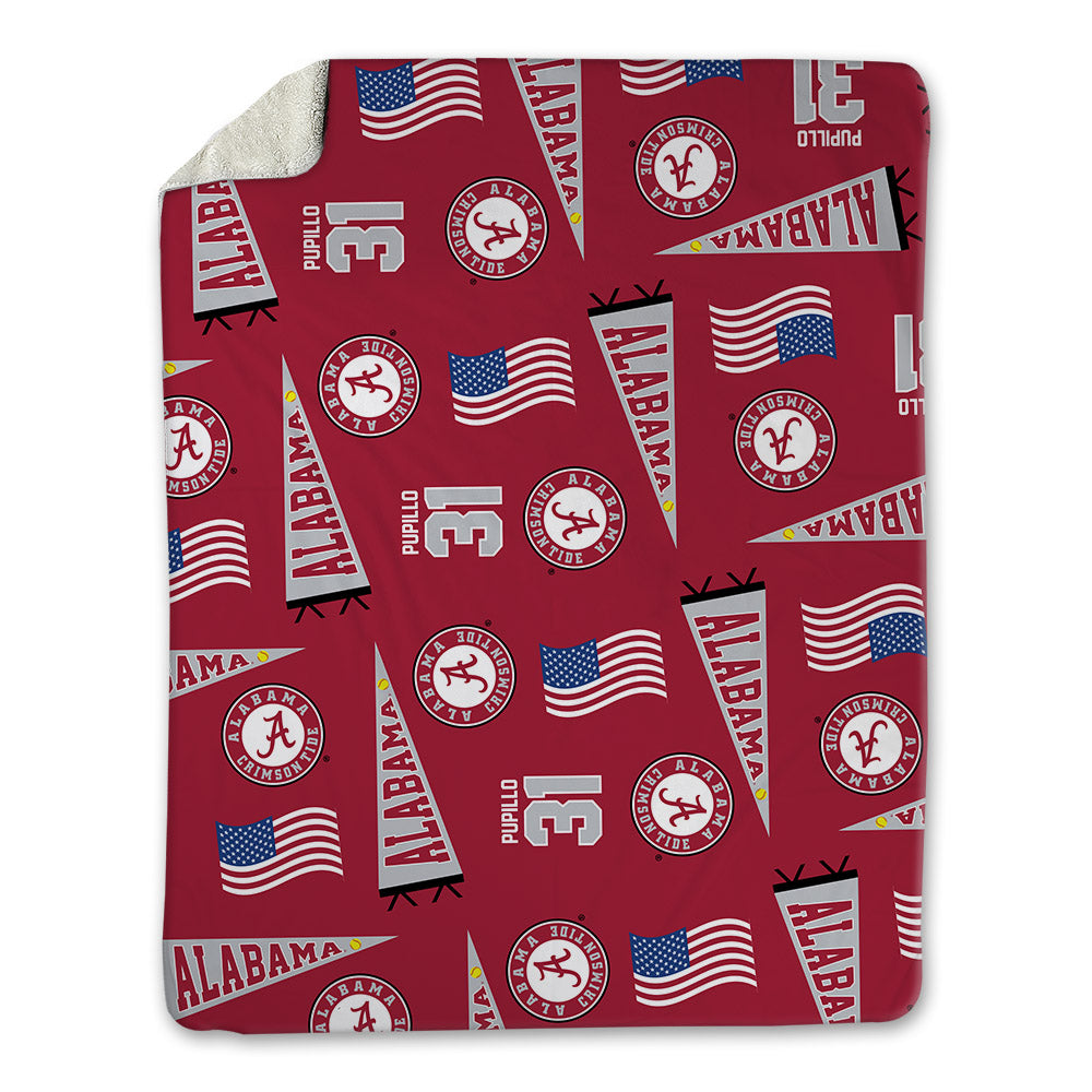 Alabama - NCAA Softball : Alexis Pupillo - USA Blanket-0