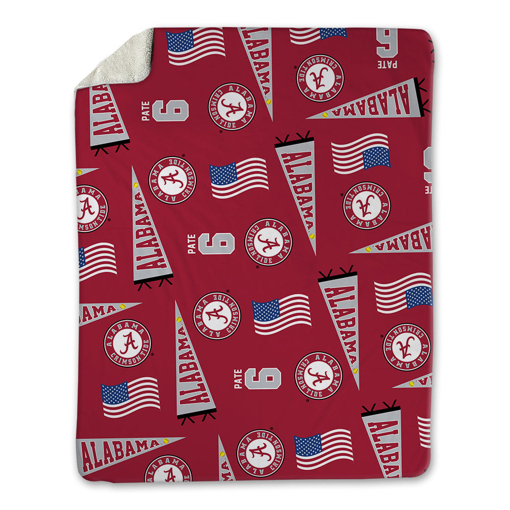 Alabama - NCAA Softball : Kinley Pate - USA Blanket-0