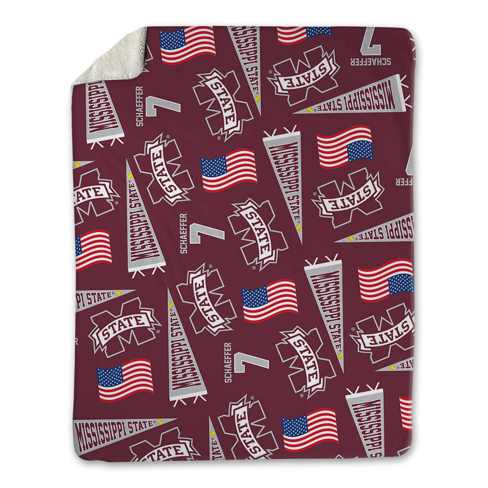 Mississippi State - NCAA Softball : Gabriella Schaeffer - USA Blanket-0