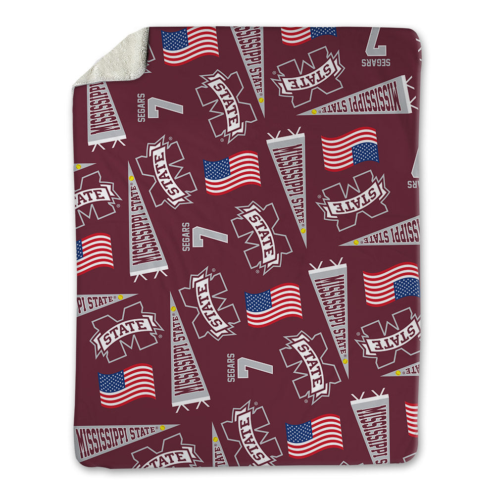 Mississippi State - NCAA Softball : Anna Kate Segars - USA Blanket-0