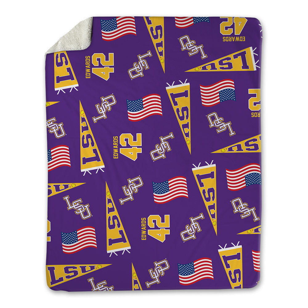 LSU - NCAA Softball : Tori Edwards - USA Blanket-0