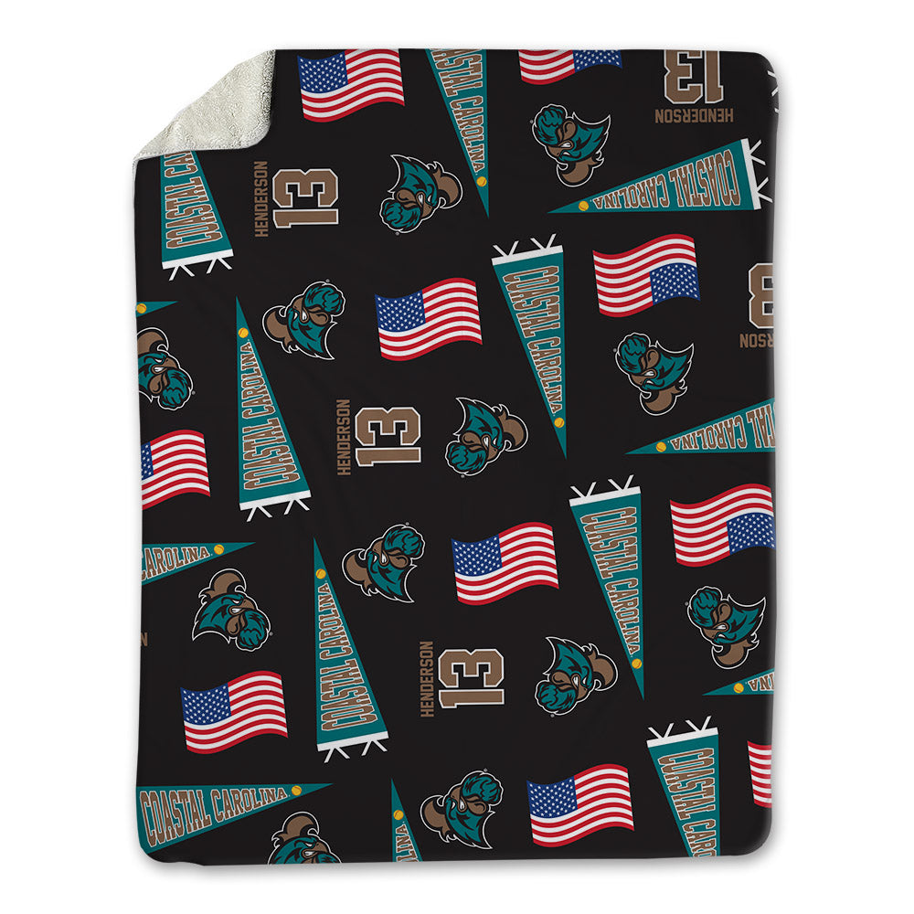 Coastal Carolina - NCAA Softball : Abby Henderson - USA Blanket-0