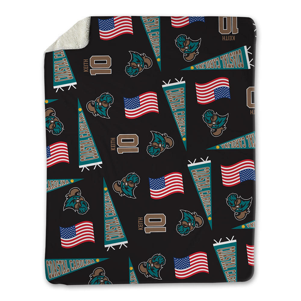 Coastal Carolina - NCAA Softball : Delaney Keith - USA Blanket-0