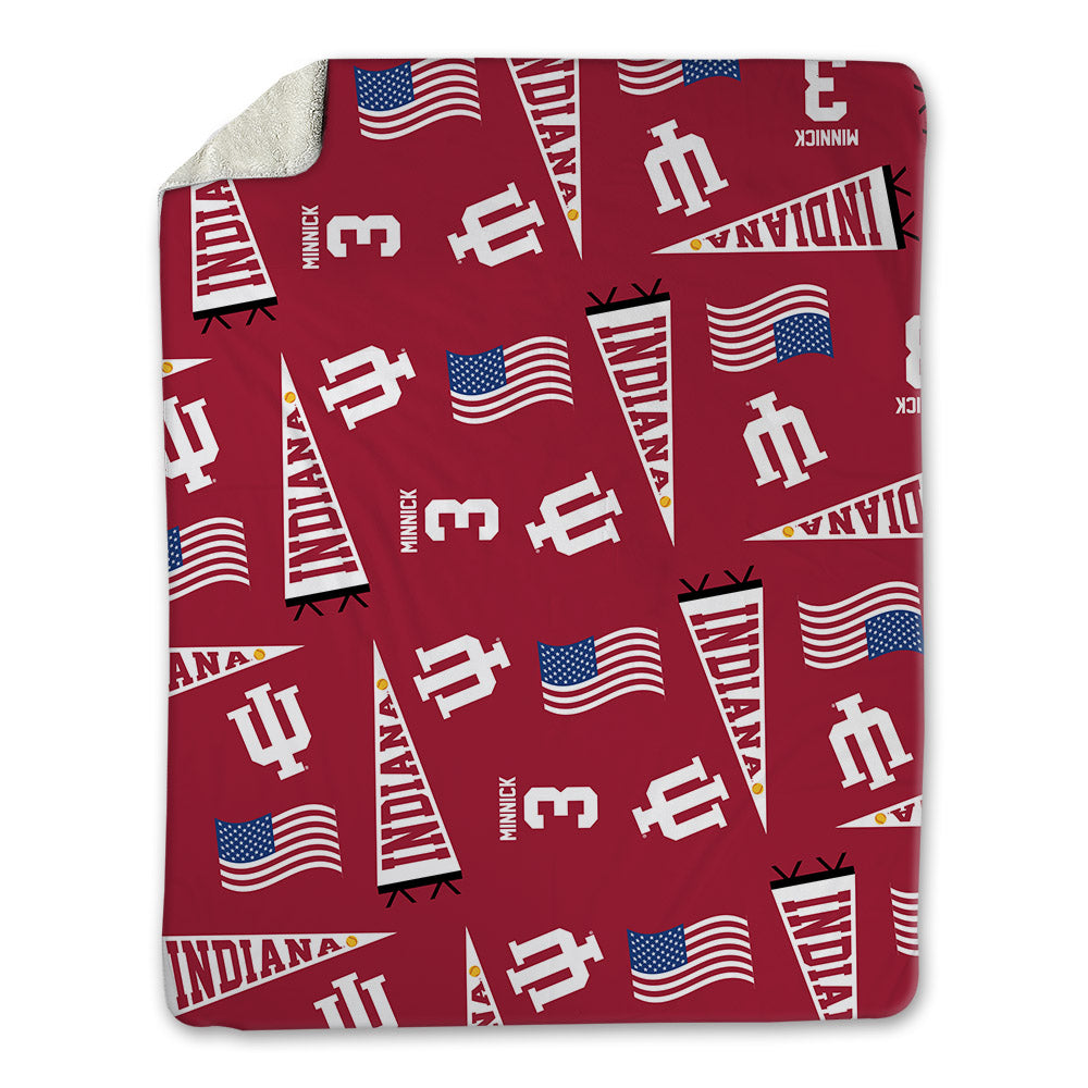 Indiana - NCAA Softball : Taylor Minnick - USA Blanket-0