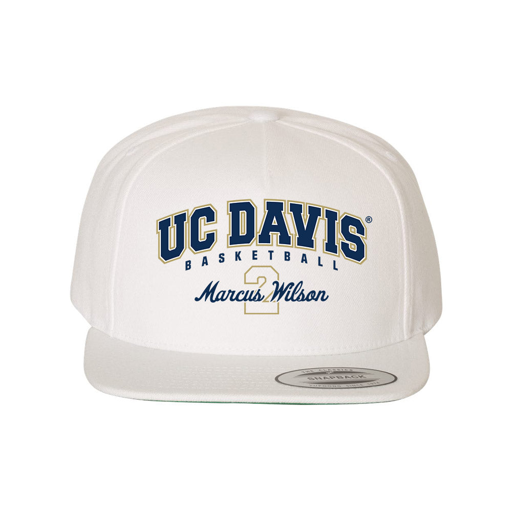 UC Davis - NCAA Men's Basketball : Marcus Wilson - Snapback Hat-0