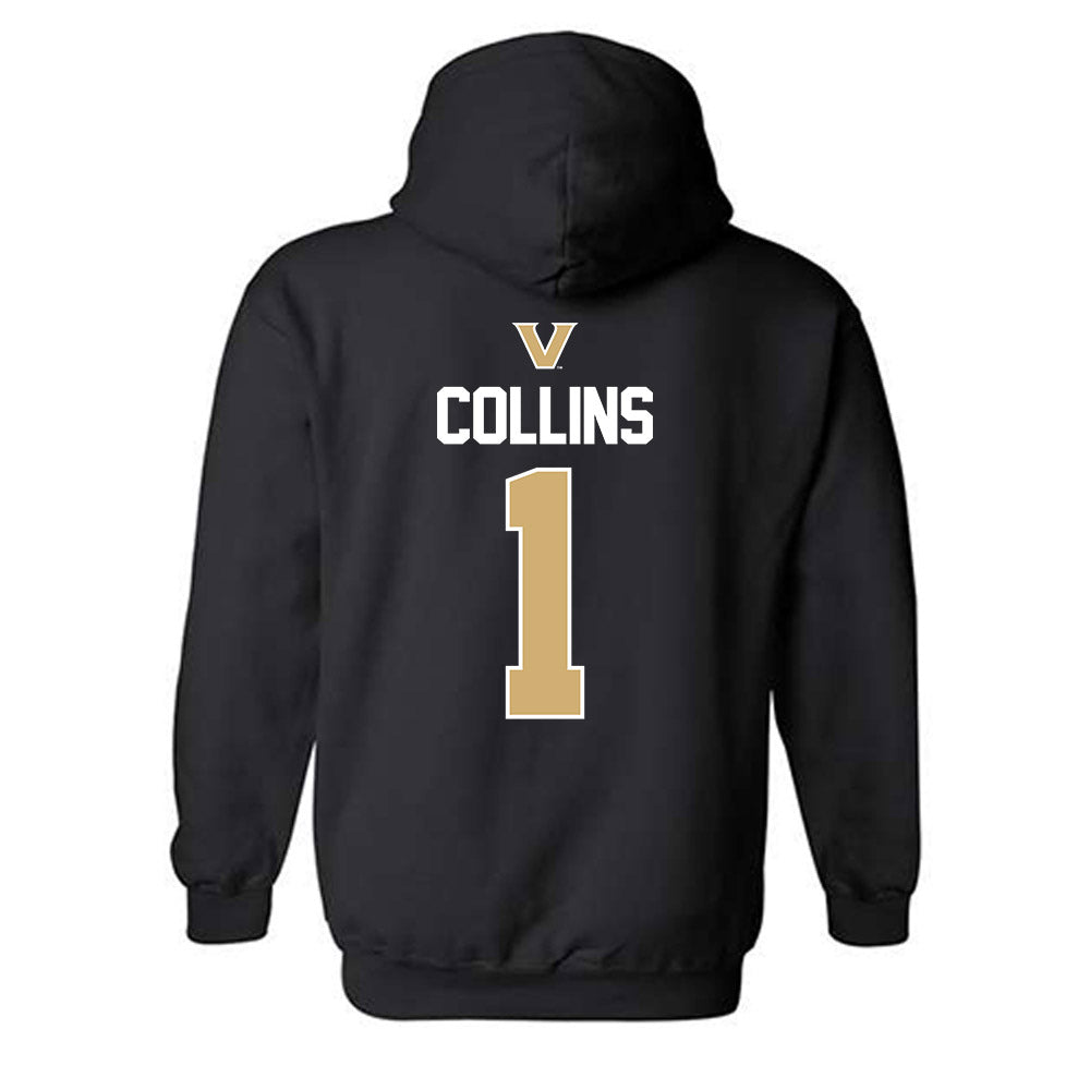 Vanderbilt - NCAA Men's Basketball : Frankie Collins - Sports Mom Classic Shersey Hooded Sweatshirt-1