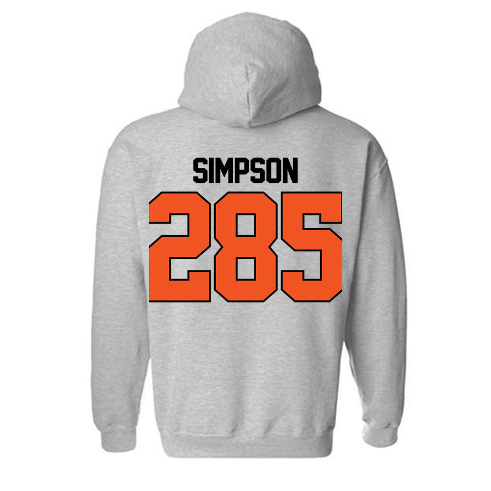 Oklahoma State - NCAA Wrestling : Hayden Simpson - Sports Mom Hooded Sweatshirt-1
