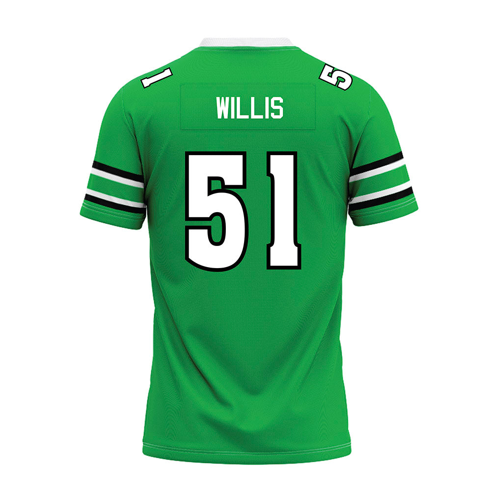 Marshall - NCAA Football : Lloyd Willis - Green Premium Football Jersey-1