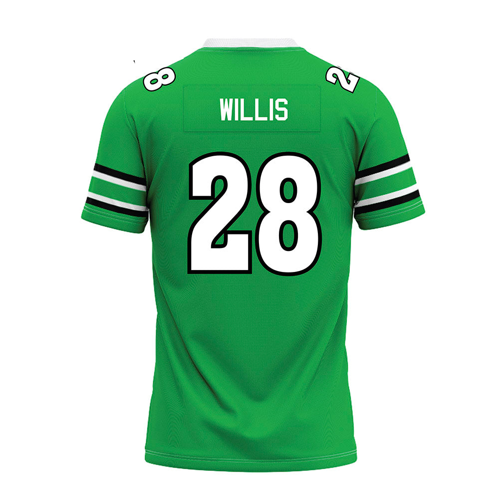 Marshall - NCAA Football : AD Willis - Green Premium Football Jersey-1