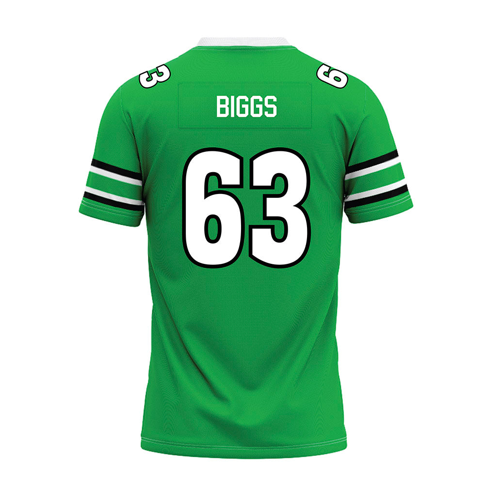 Marshall - NCAA Football : Bryce Biggs - Green Premium Football Jersey-1