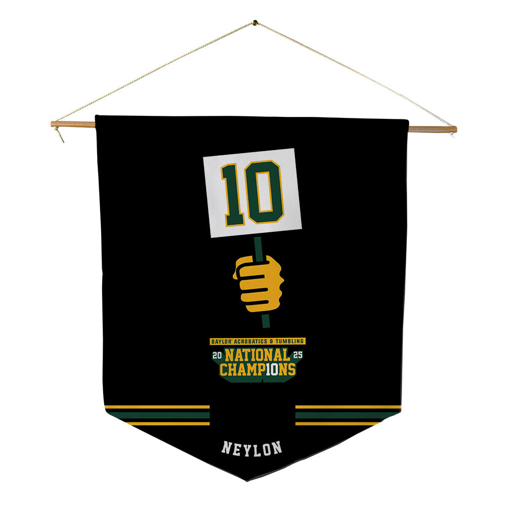 Baylor - NCAA Acrobatics & Tumbling : Sophia Neylon - National Champions Pennant - 18" x 21"-0