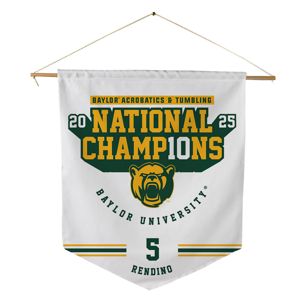 Baylor - NCAA Acrobatics & Tumbling : Gigi Rendino - National Champions Shersey Pennant - 18" x 21"-0