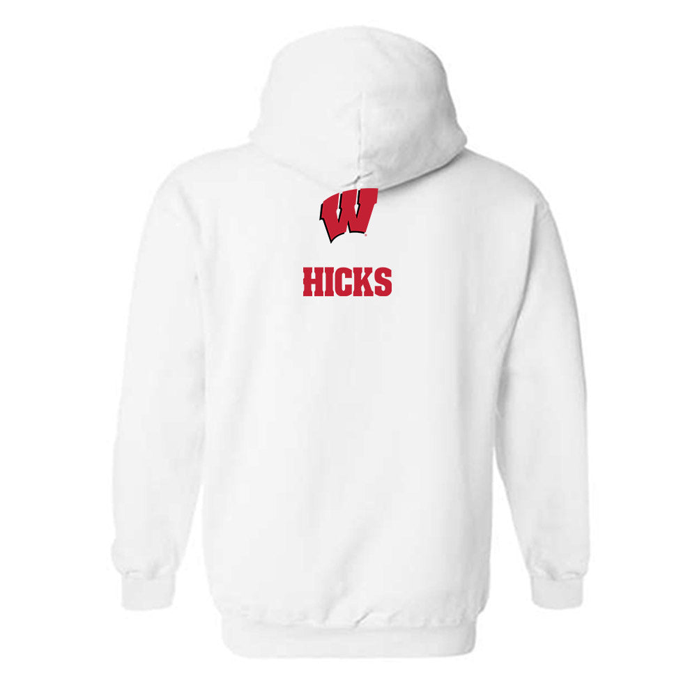Wisconsin - NCAA Men's Track & Field : Tonovila Hicks - Sports Shersey Hooded Sweatshirt-1
