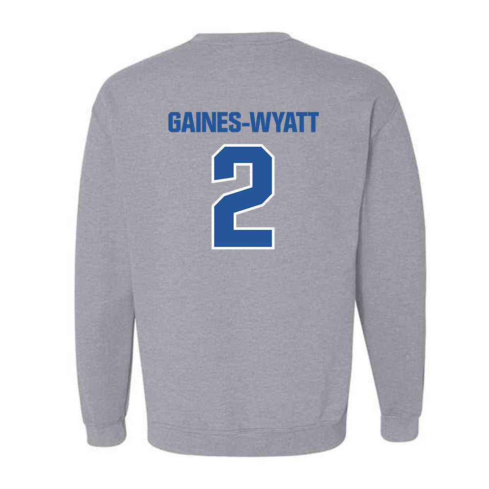 Hampton - NCAA Men's Basketball : Jalyke Gaines-Wyatt - Classic Shersey Crewneck Sweatshirt-1