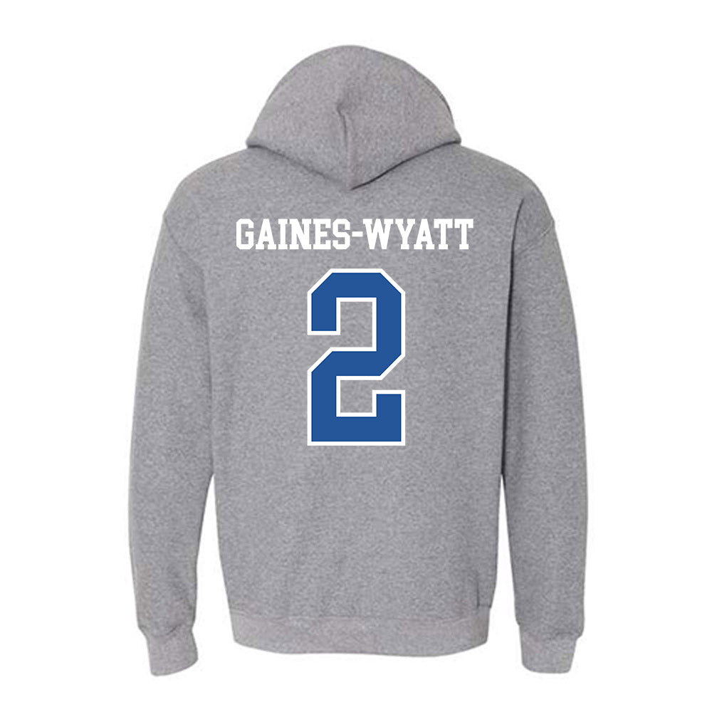 Hampton - NCAA Men's Basketball : Jalyke Gaines-Wyatt - Classic Shersey Hooded Sweatshirt-1
