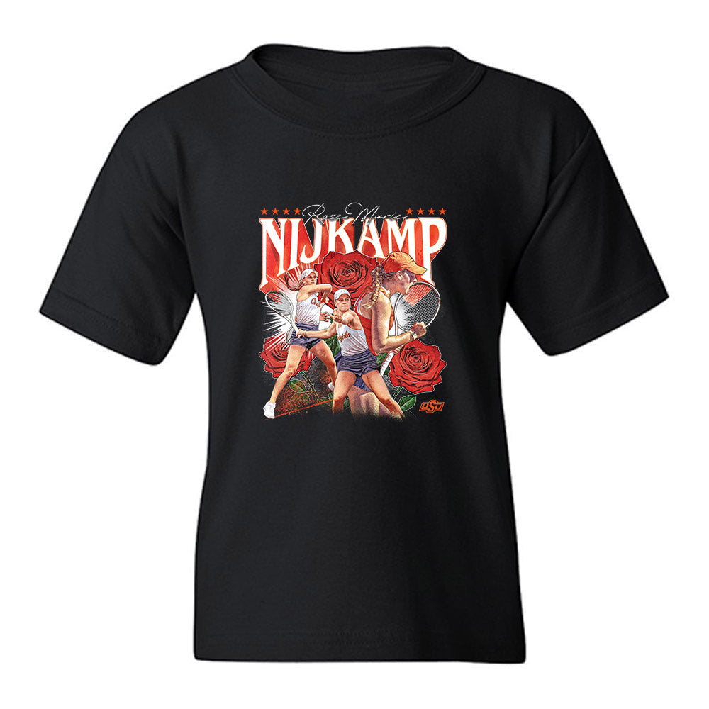 Oklahoma State - NCAA Women's Tennis : Rose Nijkamp - Collage Youth T-Shirt-0