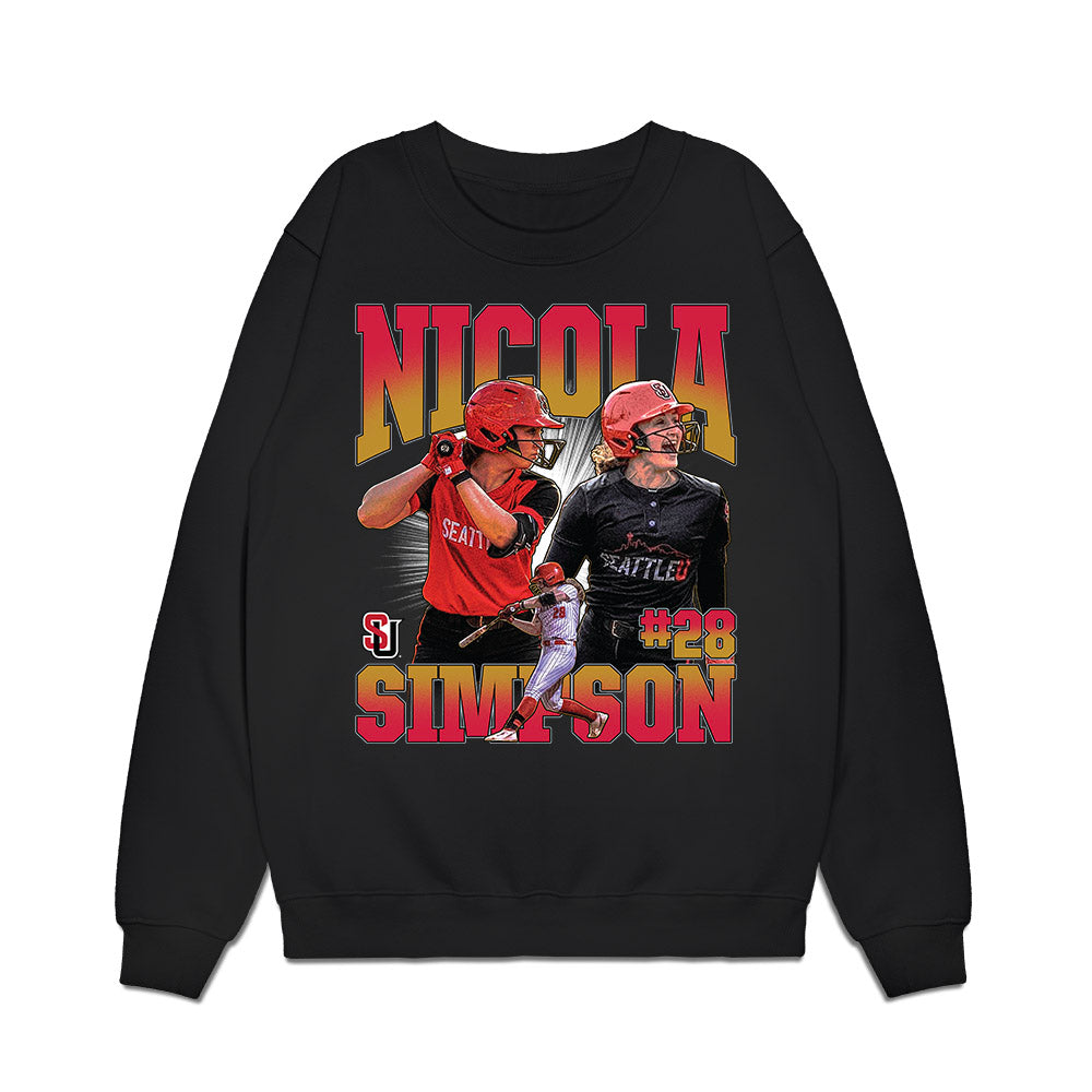 Seattle - NCAA Softball : Nicola Simpson - Collage Premium Crewneck Sweatshirt-0
