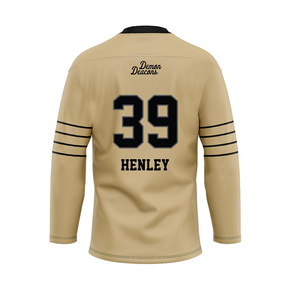 Wake Forest - NCAA Football : Ryan Henley - Hockey Jersey-1
