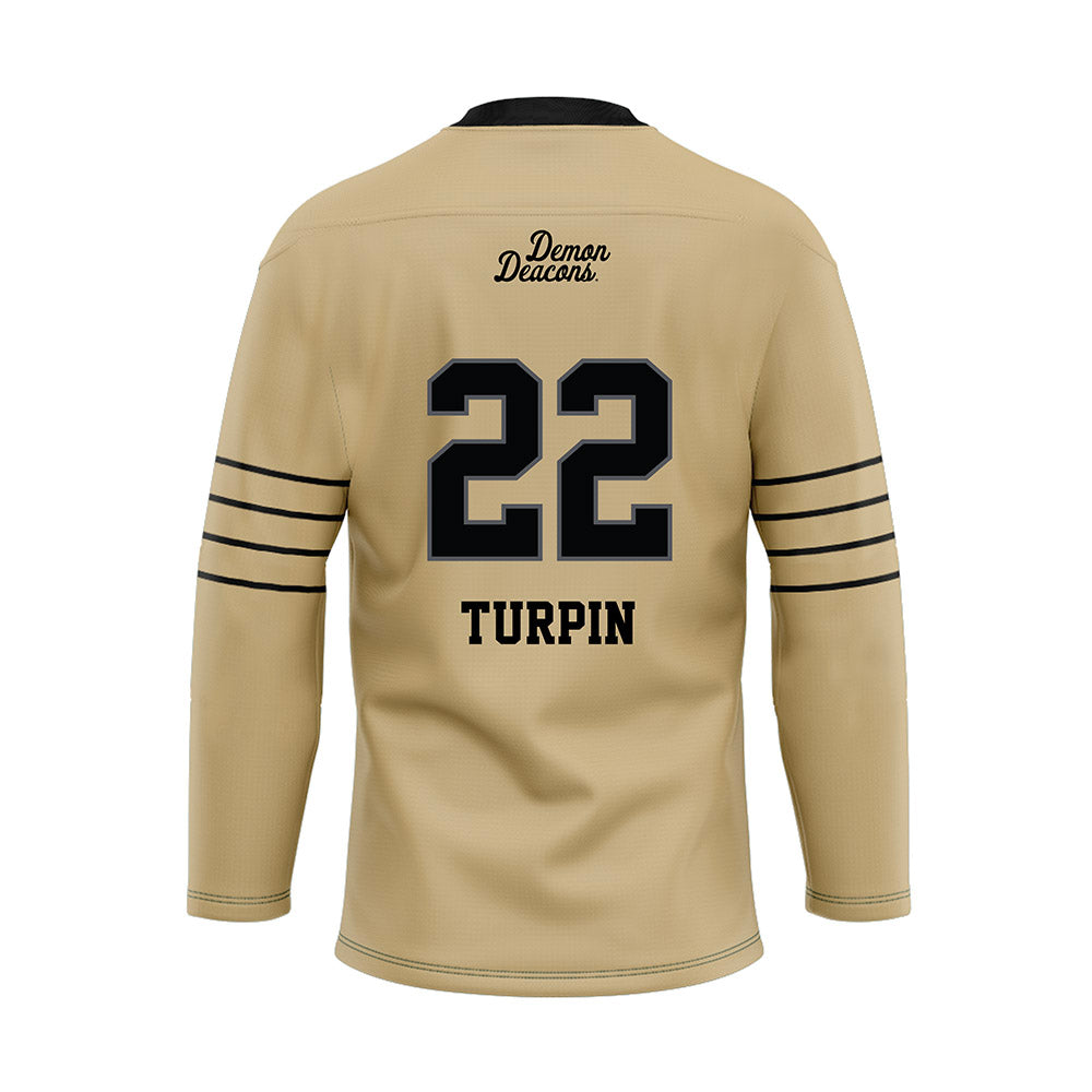 Wake Forest - NCAA Football : Myles Turpin - Hockey Jersey-1
