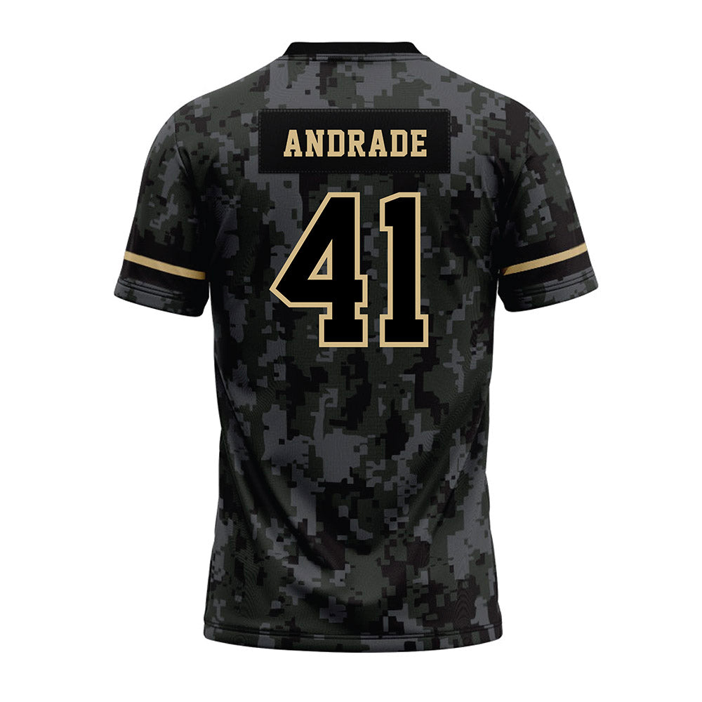 Wake Forest - NCAA Football : Mason Andrade - Camo Premium Football Jersey-1