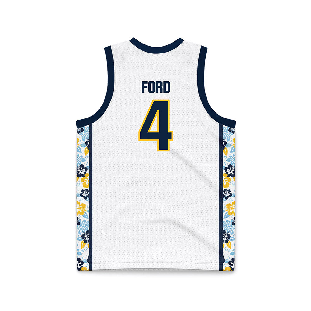 Murray State - NCAA Men's Basketball : Tristian Ford - White Basketball Jersey-1