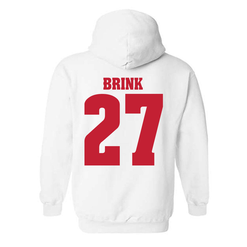 Wisconsin - NCAA Men's Ice Hockey : Finn Brink - Classic Shersey Hooded Sweatshirt-1