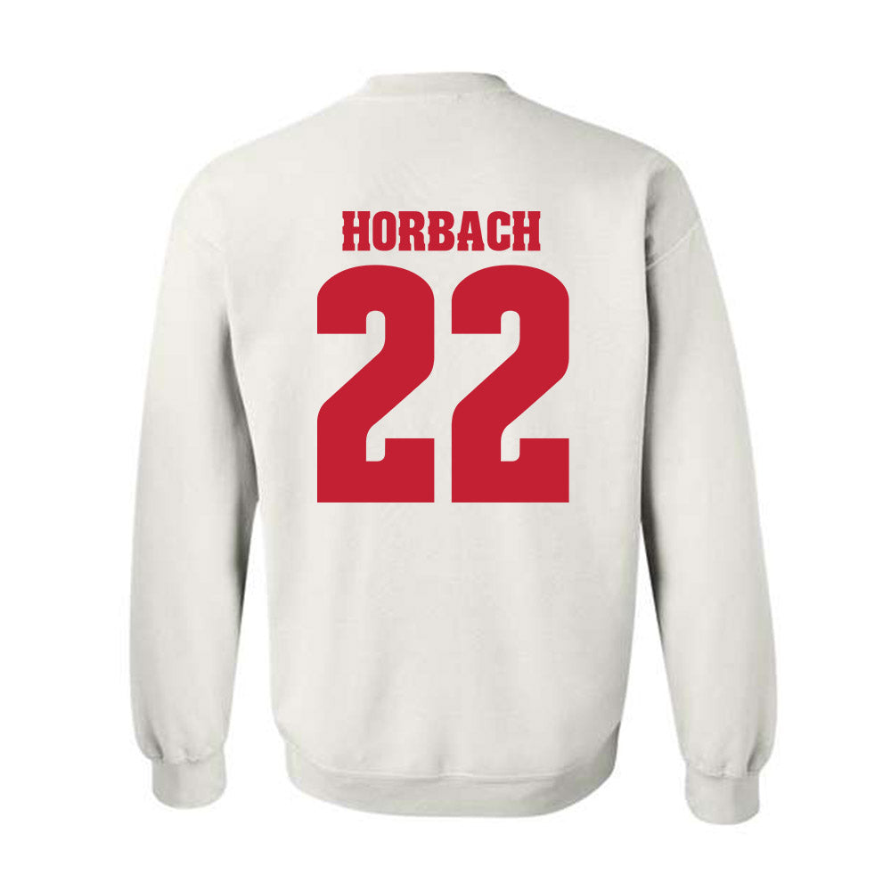 Wisconsin - NCAA Men's Ice Hockey : Jack Horbach - Classic Shersey Crewneck Sweatshirt-1