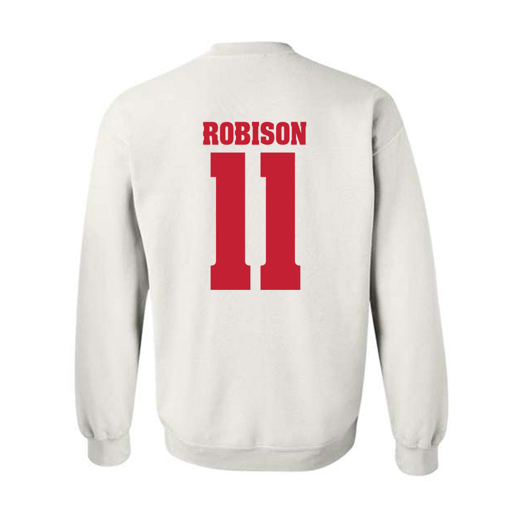 Wisconsin - NCAA Men's Basketball : Jack Robison - Classic Shersey Crewneck Sweatshirt-1