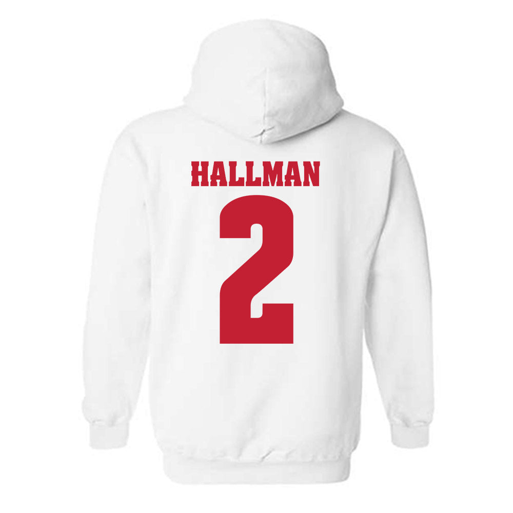 Wisconsin - NCAA Football : Ricardo Hallman - Classic Shersey Hooded Sweatshirt-1
