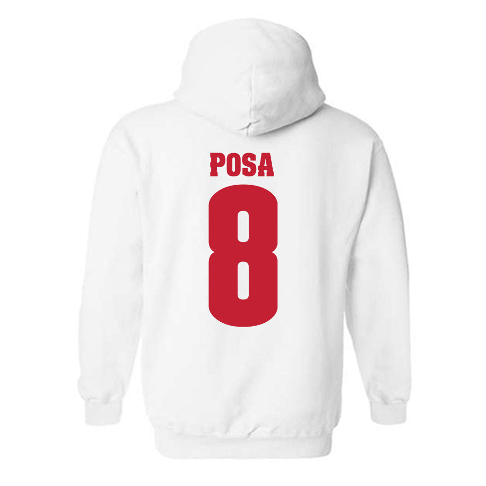 Wisconsin - NCAA Football : Mason Posa - Classic Shersey Hooded Sweatshirt-1