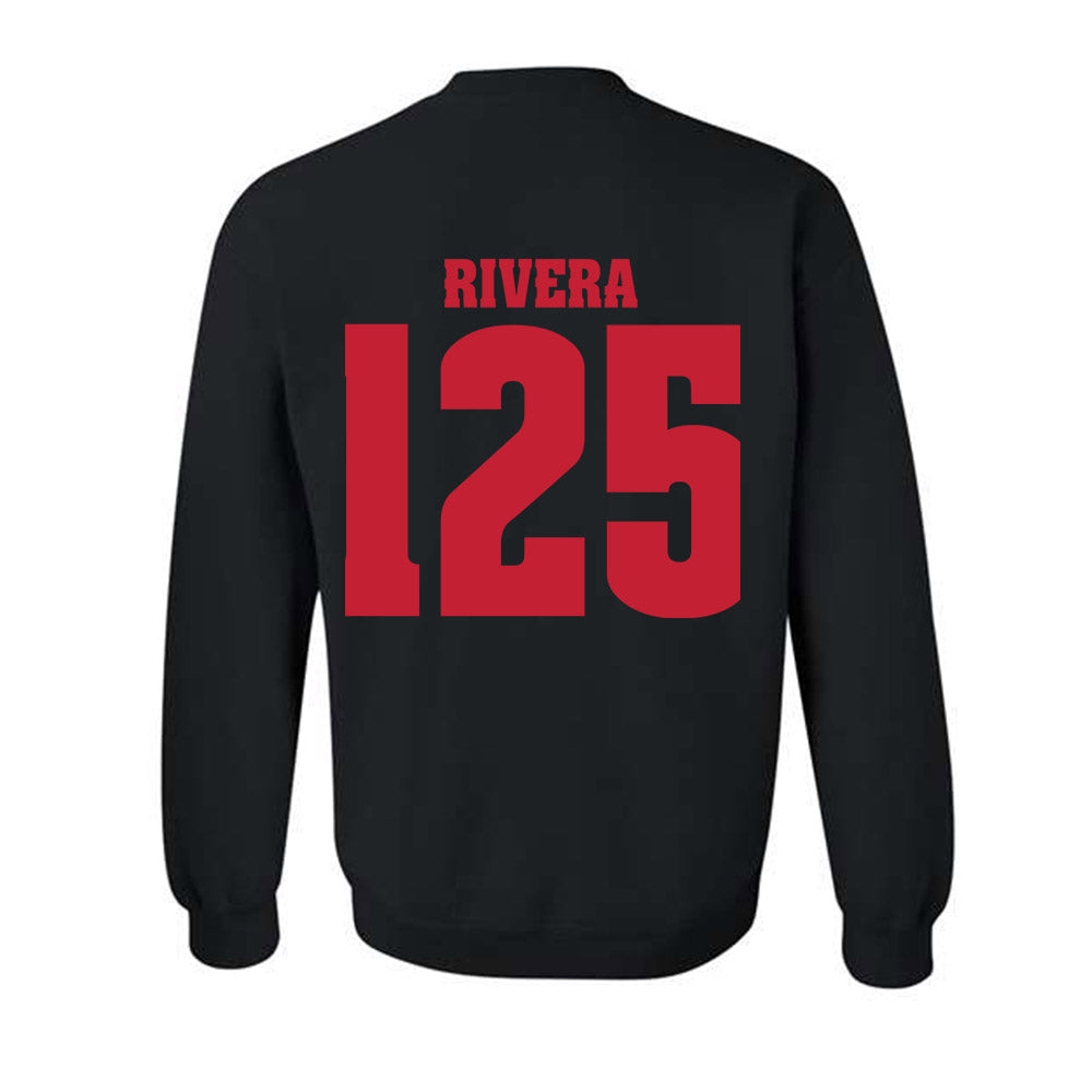 Wisconsin - NCAA Wrestling : Nicolar Rivera - Classic Shersey Crewneck Sweatshirt-1
