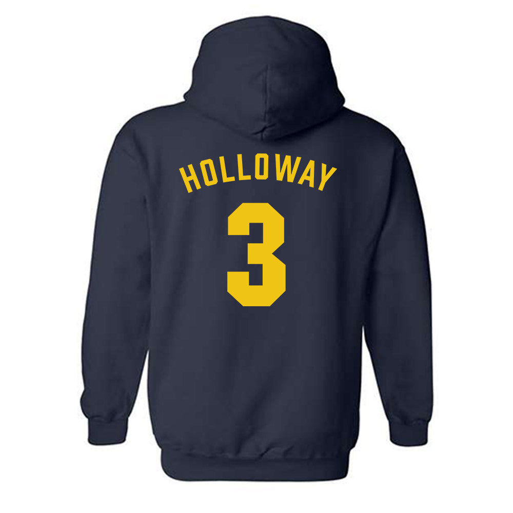 Michigan - NCAA Women's Basketball : Mila Holloway - Classic Shersey Hooded Sweatshirt-1