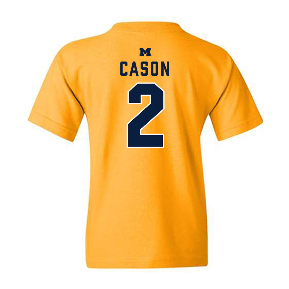 Michigan - NCAA Men's Basketball : Lorenzo Cason - Classic Shersey Youth T-Shirt-1