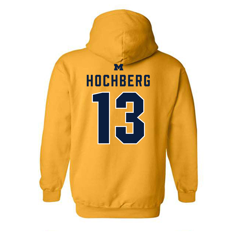 Michigan - NCAA Men's Basketball : Harrison Hochberg - Classic Shersey Hooded Sweatshirt-1