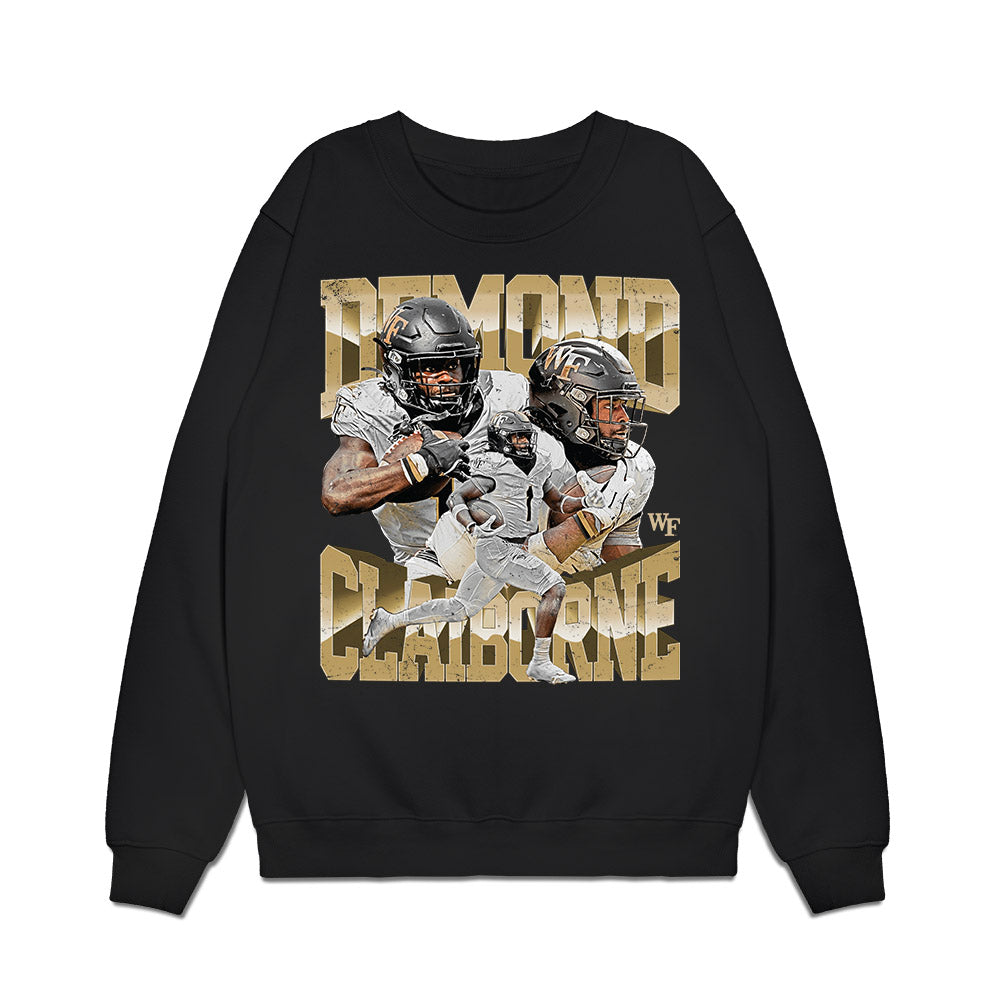 Wake Forest - NCAA Football : Demond Claiborne - Collage Premium Crewneck Sweatshirt-0