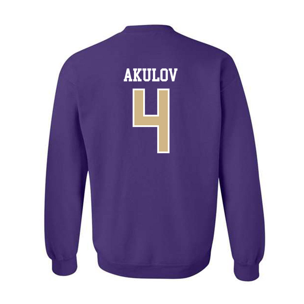 Washington - NCAA Men's Soccer : Egor Akulov - Classic Shersey Crewneck Sweatshirt-1